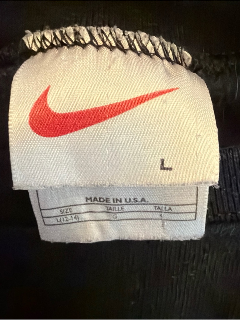 Vintage Nike Sweatshirt Black LCrewneck Embroidered Swoosh Pullover 90s Made USA - Picture 5 of 7